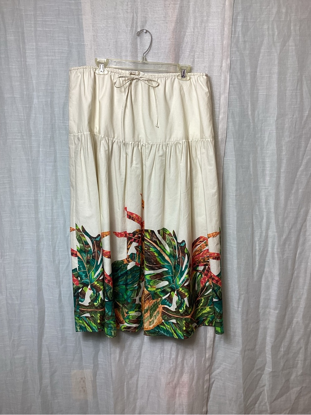 Marie Oliver Louise “Paradise Print” Midi Skirt; Size: L